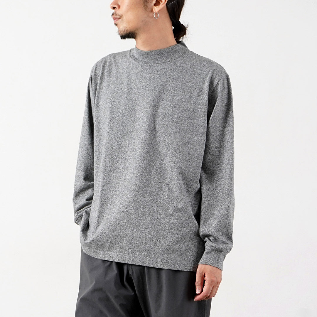 HEALTHKNIT（ヘルスニット） 別注 USコットン ユニバーサル モックネックTシャツ ロングスリーブ