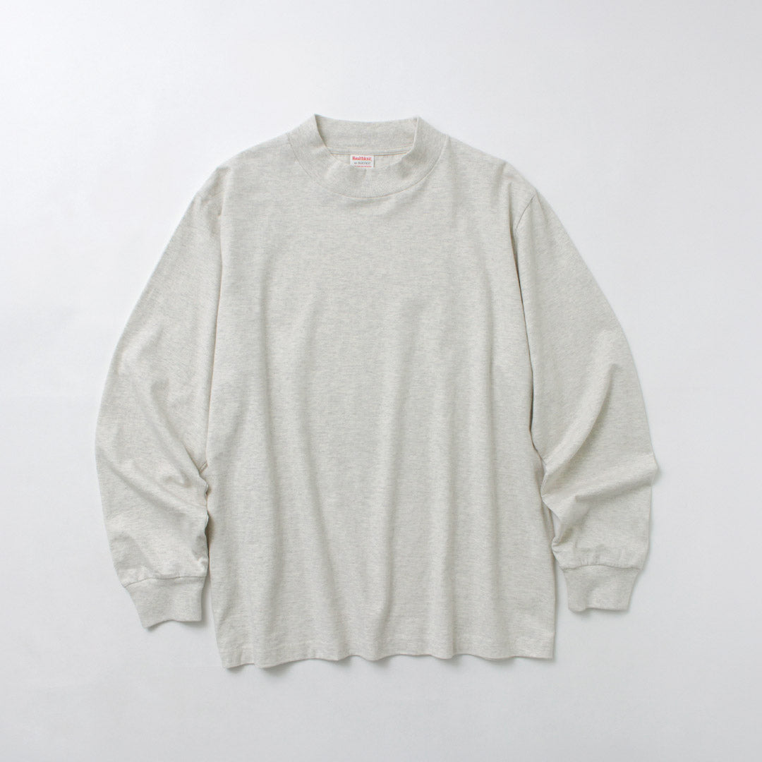 HEALTHKNIT（ヘルスニット） 別注 USコットン ユニバーサル モックネックTシャツ ロングスリーブ