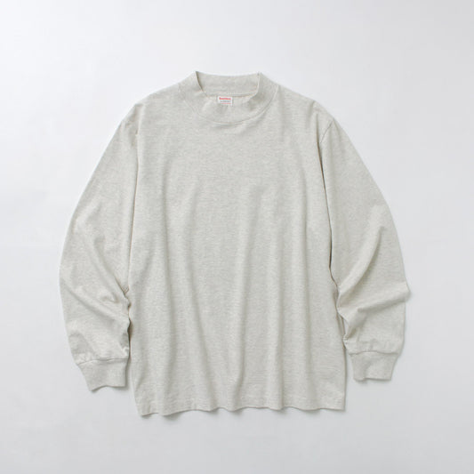 HEALTHKNIT（ヘルスニット） 別注 USコットン ユニバーサル モックネックTシャツ ロングスリーブ