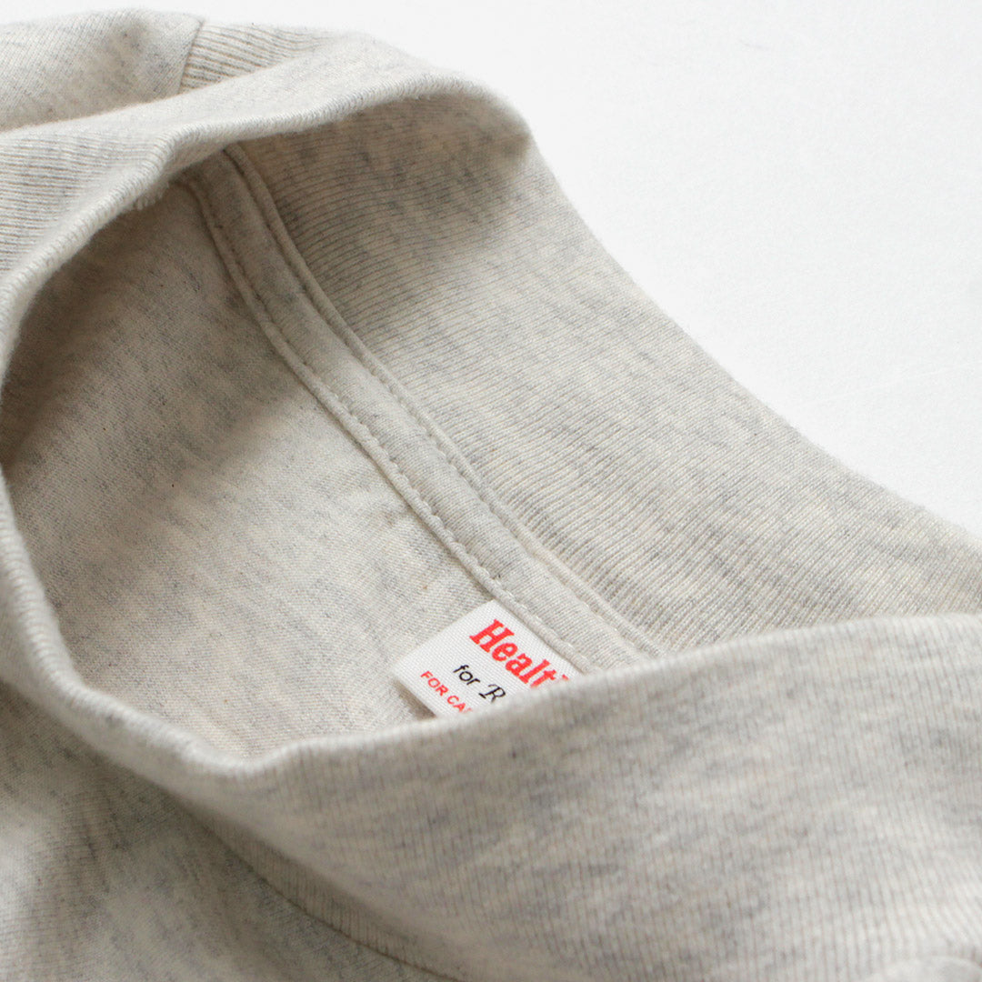 HEALTHKNIT（ヘルスニット） 別注 USコットン ユニバーサル モックネックTシャツ ロングスリーブ