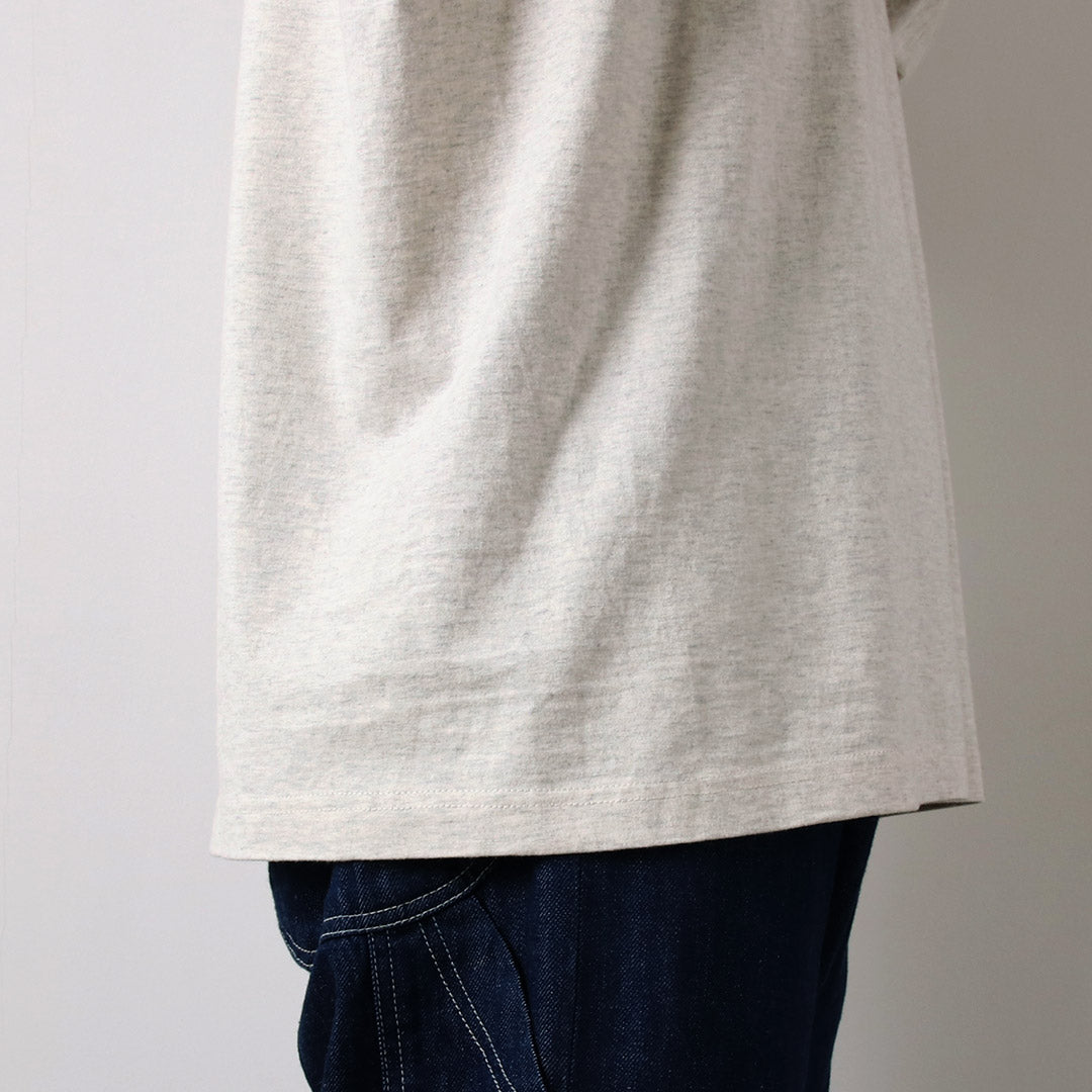 HEALTHKNIT（ヘルスニット） 別注 USコットン ユニバーサル モックネックTシャツ ロングスリーブ