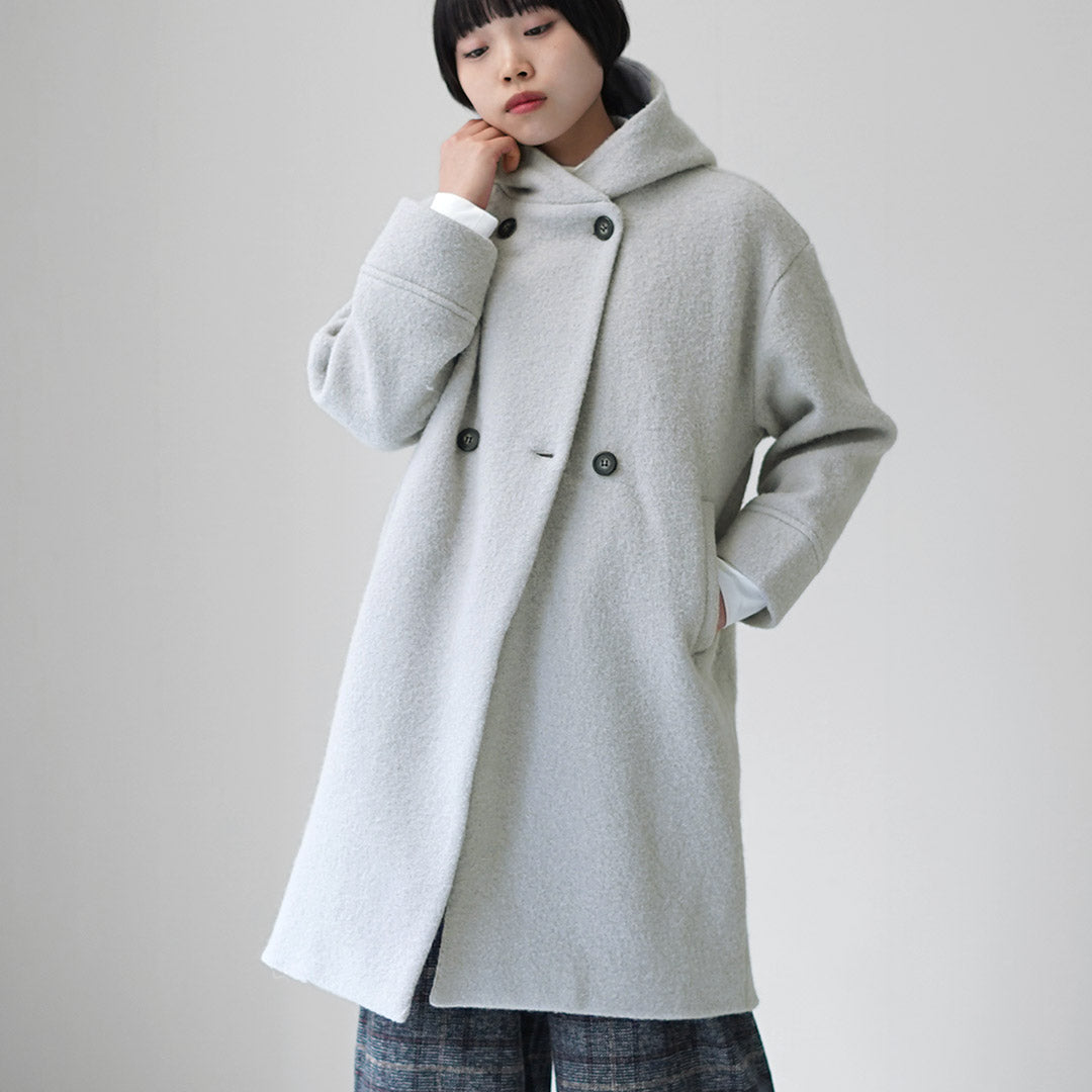 MAO MADE（マオメイド） ダブルボタン ロングフ—ディー ジャケット