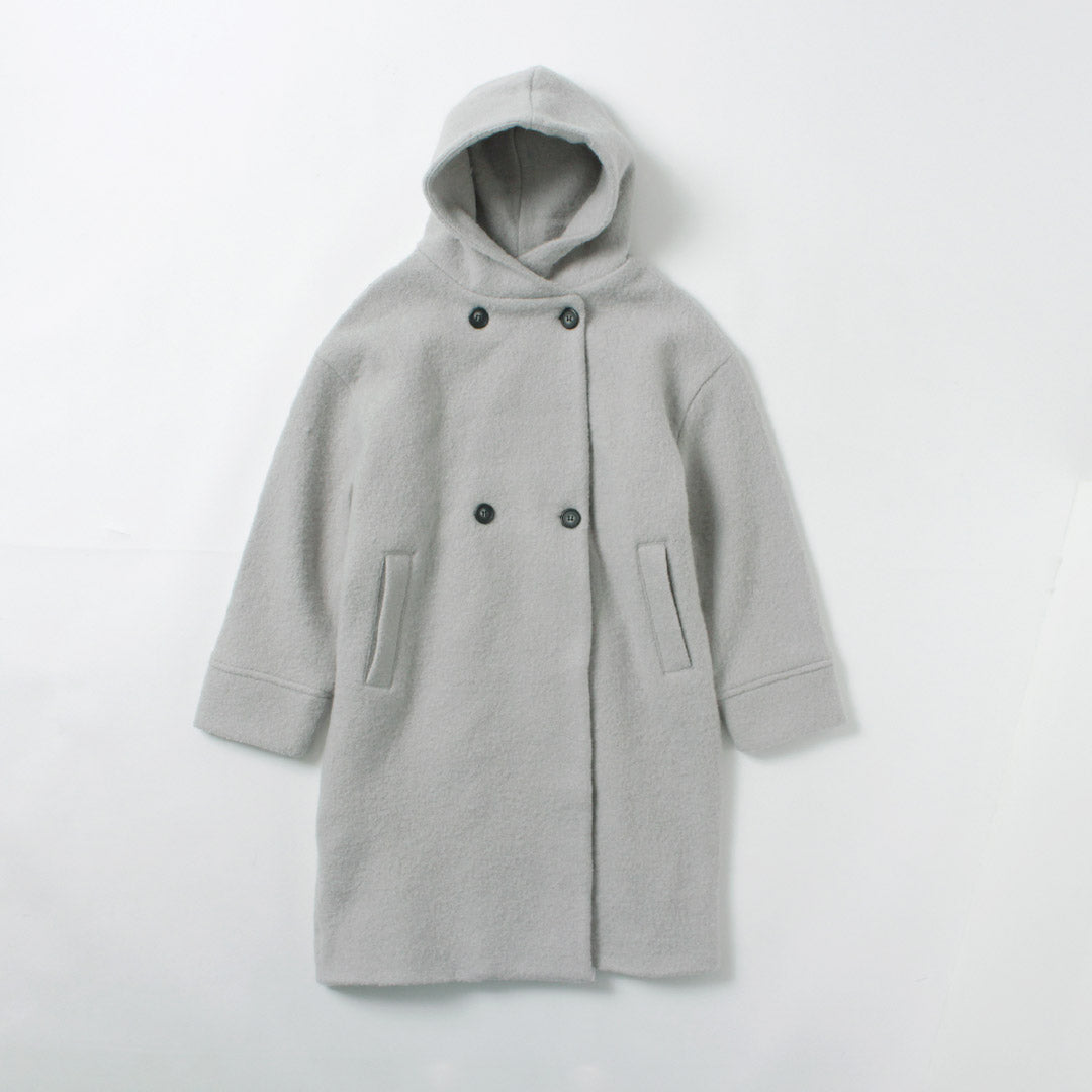 MAO MADE（マオメイド） ダブルボタン ロングフ—ディー ジャケット