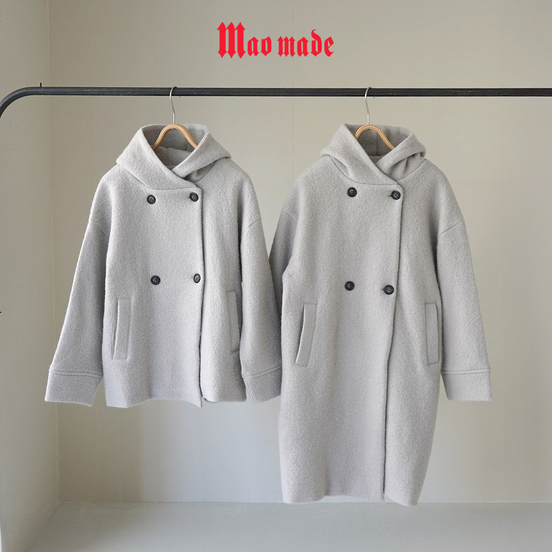 MAO MADE（マオメイド） ダブルボタン ロングフ—ディー ジャケット