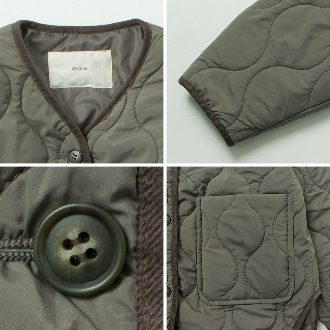 MIDIUMI（ミディウミ） キルティング コクーンスリーブ ジャケット