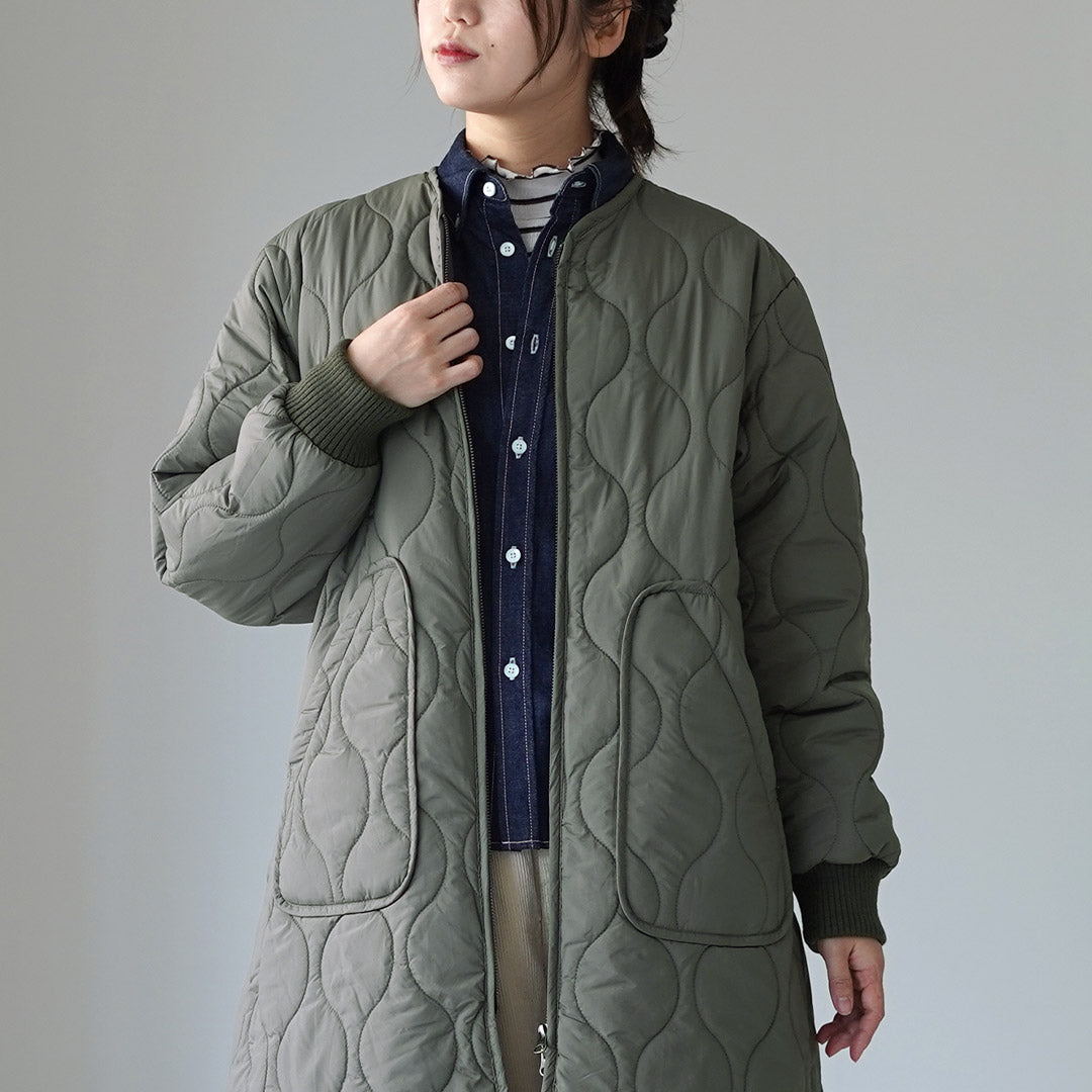 ミディウミ　キルティング　ボアコート MidiUmi（ミディウミ） キルティング リバーシブル フードコート