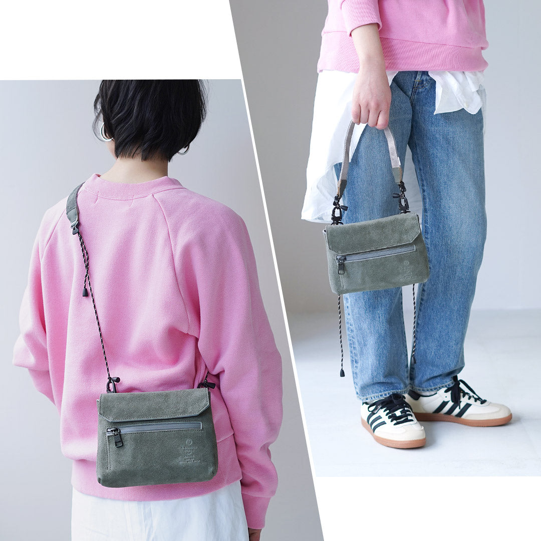 AS2OV（アッソブ） 撥水スエード サコッシュ ウォレット