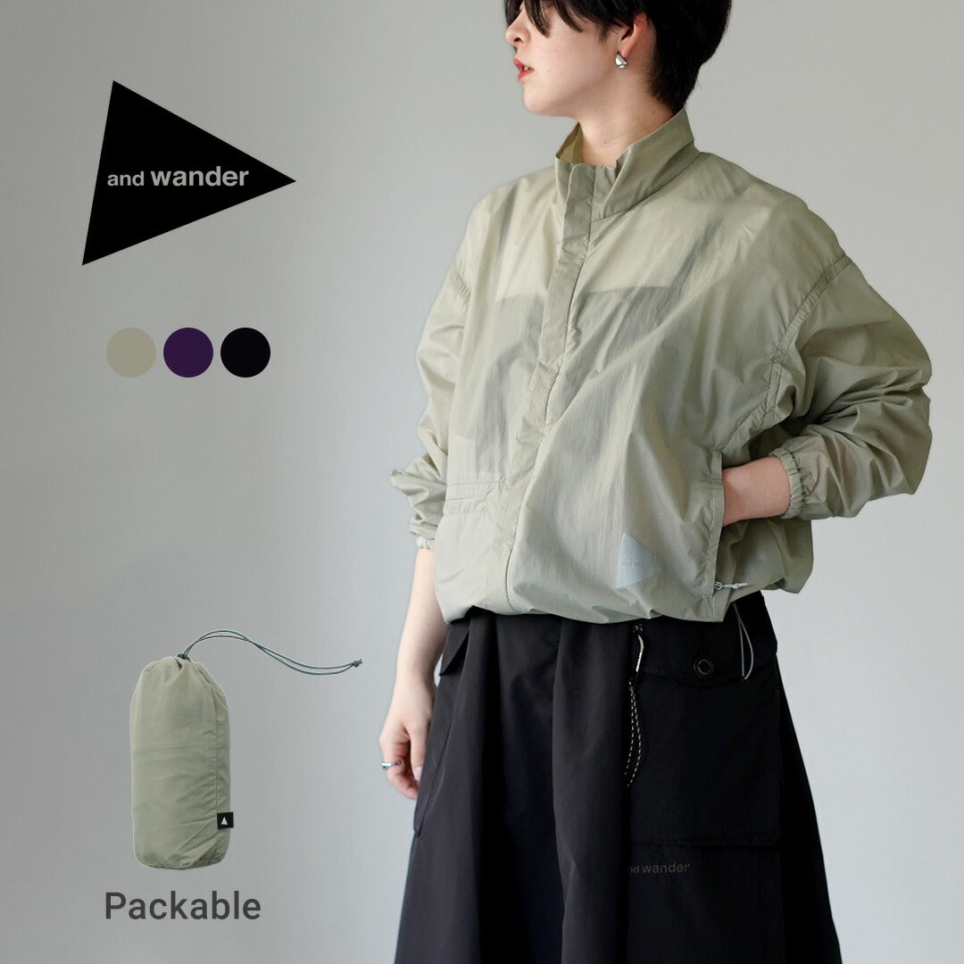 AND WANDER（アンドワンダー） オーバーサイズ リップ ジャケット W