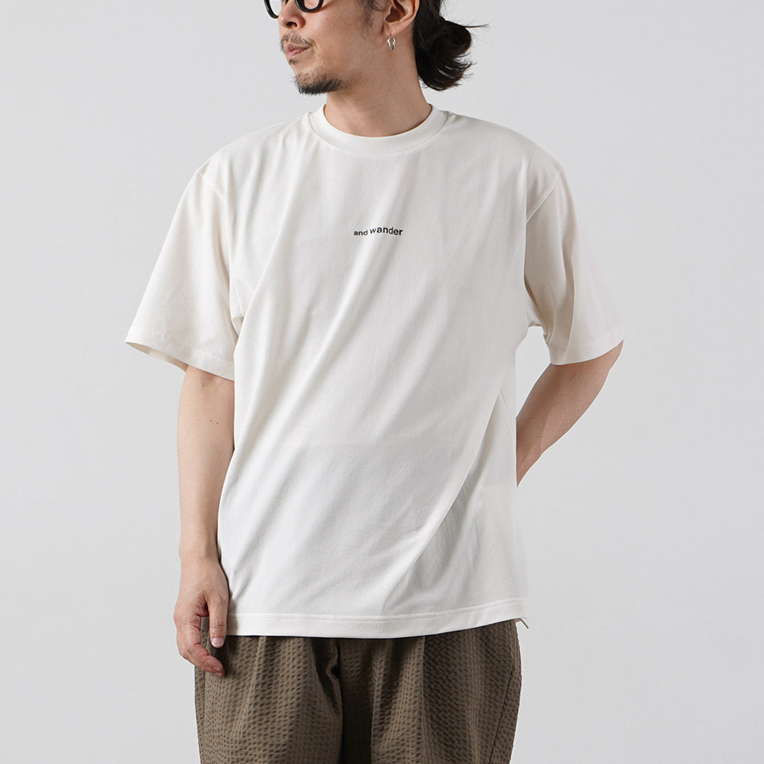 AND WANDER（アンドワンダー） ドライ メッシュTシャツ