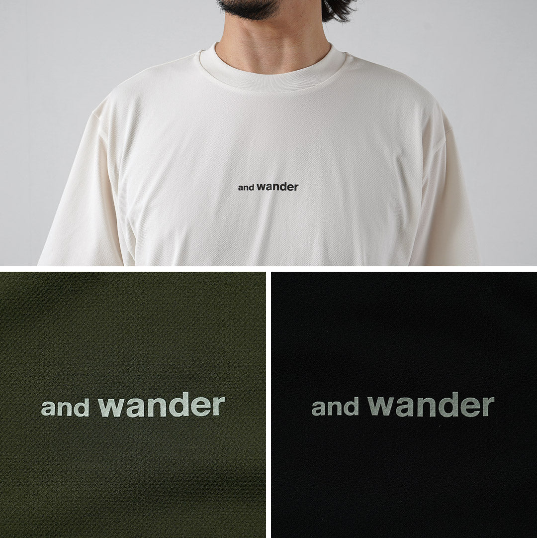 AND WANDER（アンドワンダー） ドライ メッシュTシャツ