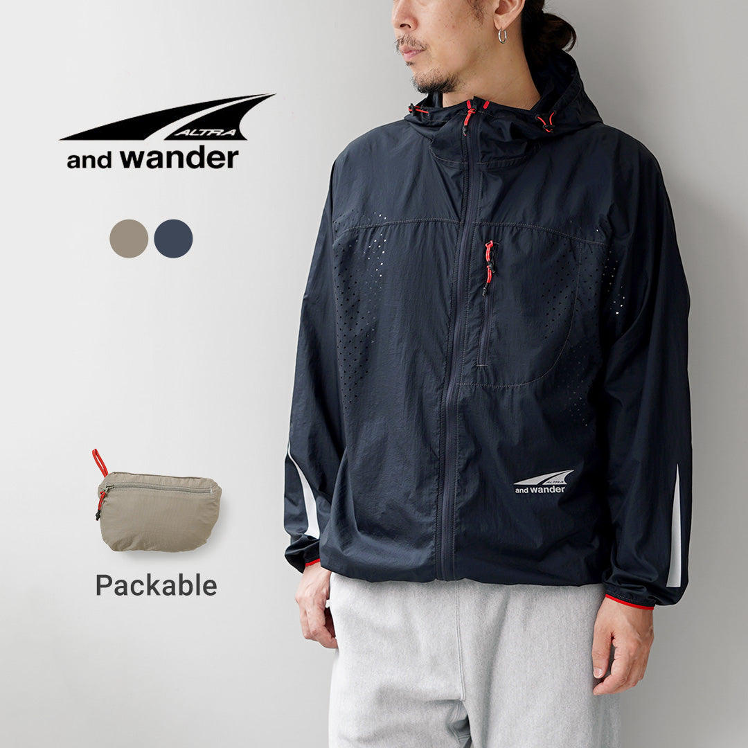 AND WANDER（アンドワンダー） アルトラ×アンドワンダー ベンチレーション ウインドジャケット