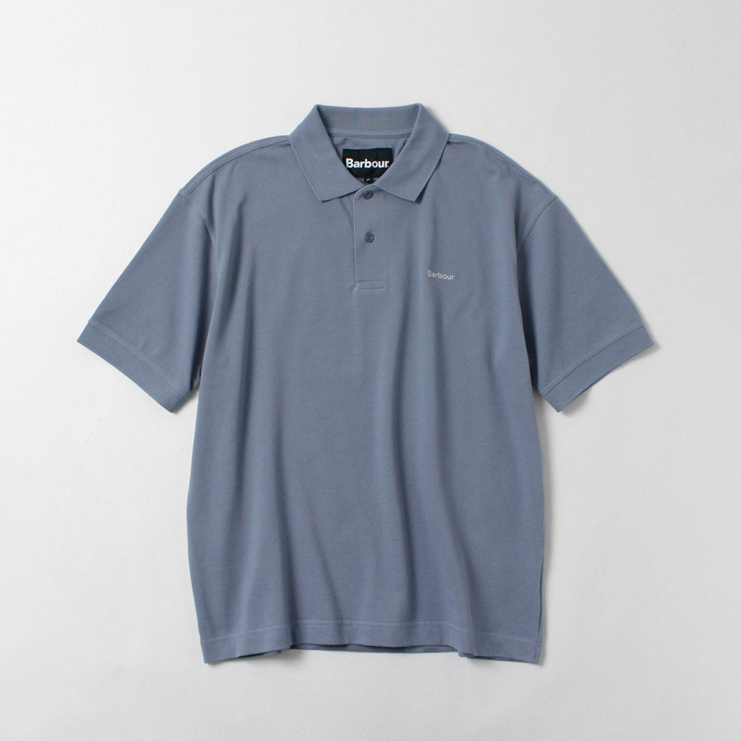 Barbour ポロシャツ　ネイビー　38 Barbour（バブアー） ポロシャツ ロゴ スポーツ ポロシャツ メンズ