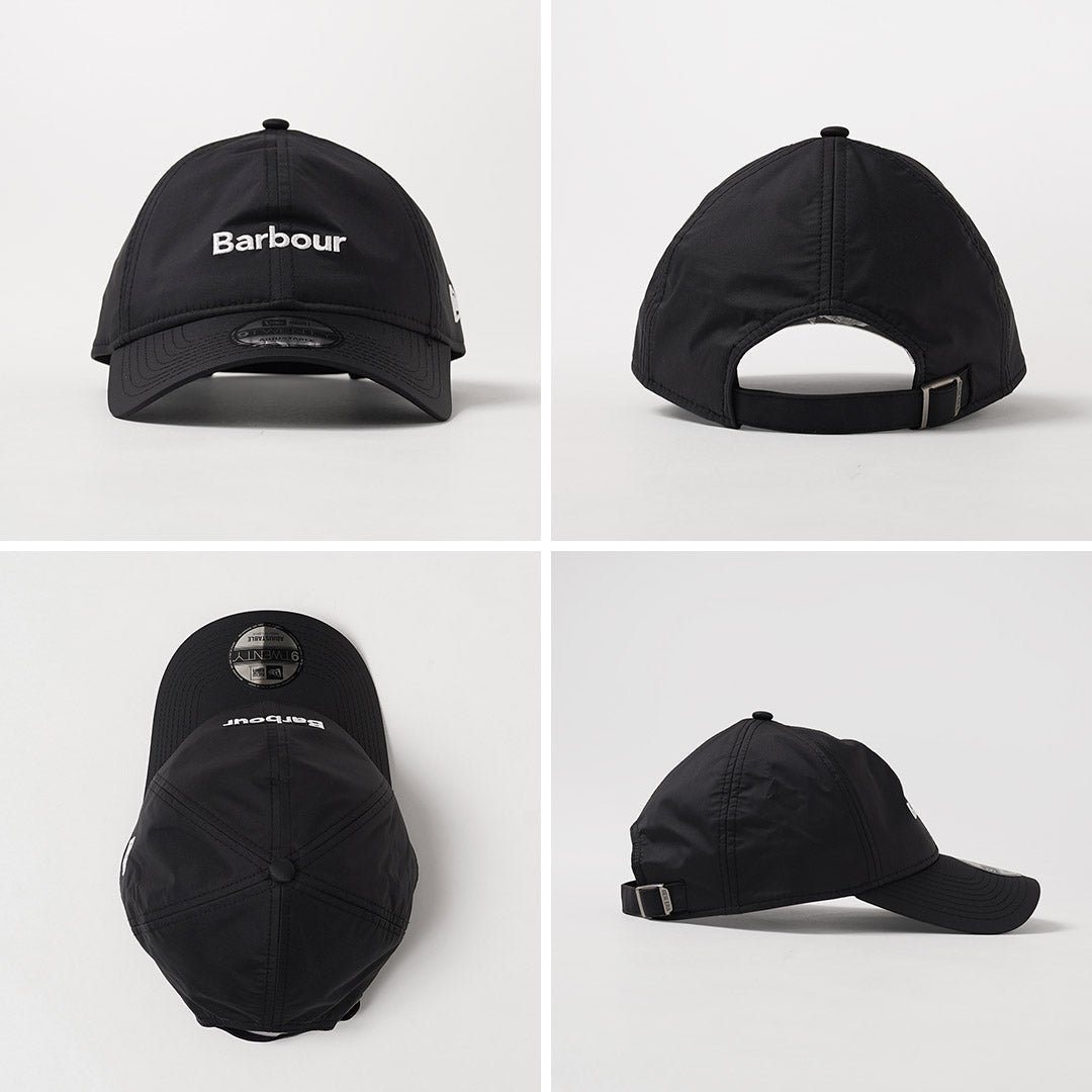【別注】Barbour×NEW ERAキャップ　ブラック BARBOUR（バブアー） NEW ERAコラボ キャップ / メンズ 耐水 透湿防水