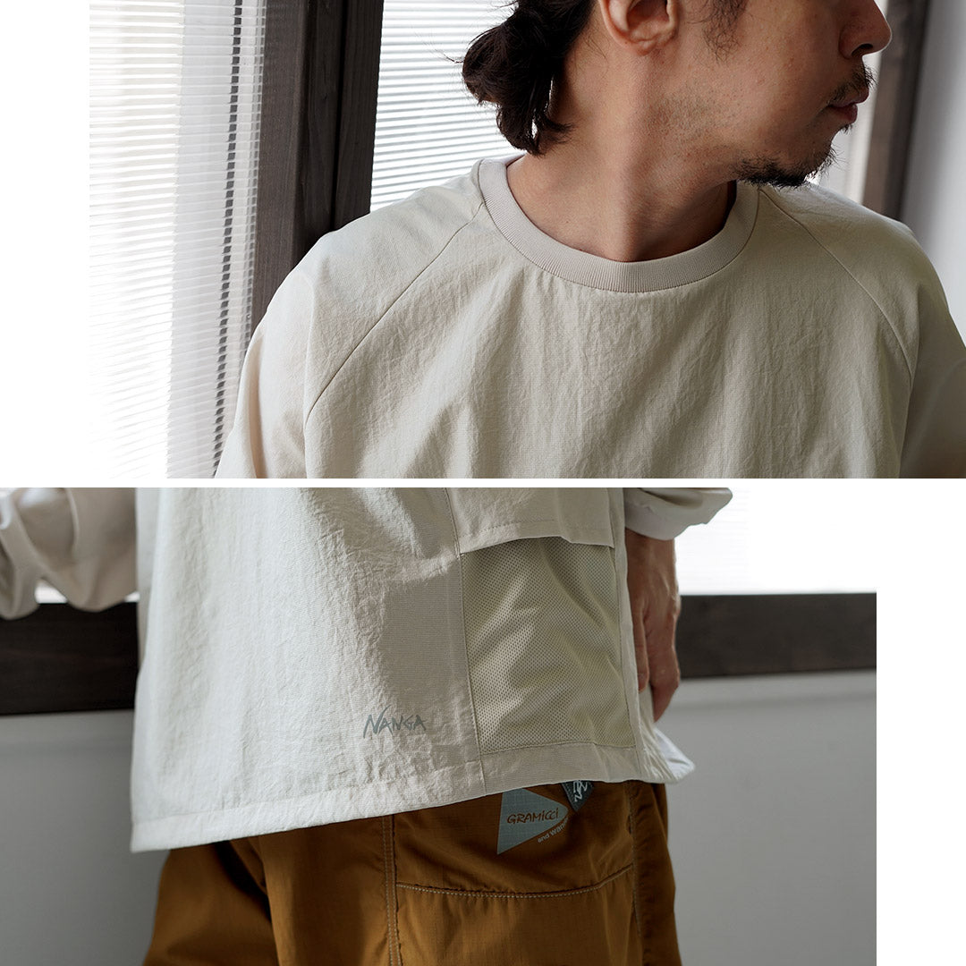 NANGA（ナンガ） ドットエアー コンフィー ロングスリーブTシャツ / メンズ 長袖 ロンT アウトドア 吸水速乾 ストレッチ