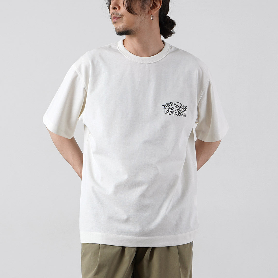 NANGA（ナンガ） エコハイブリッド ラインドローイング Tシャツ