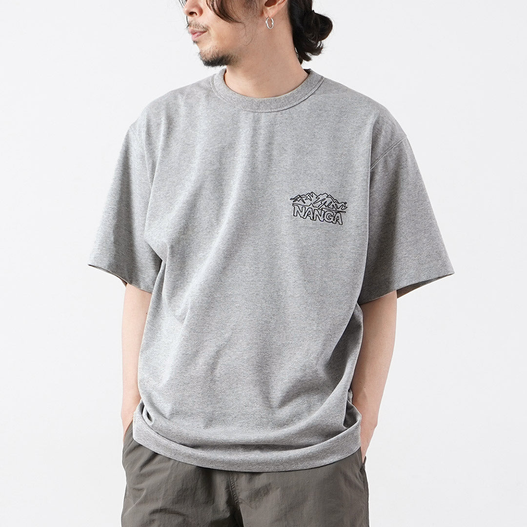 NANGA（ナンガ） エコハイブリッド ラインドローイング Tシャツ