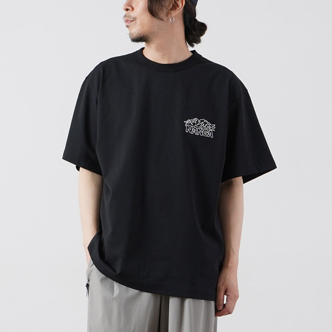 NANGA（ナンガ） エコハイブリッド ラインドローイング Tシャツ
