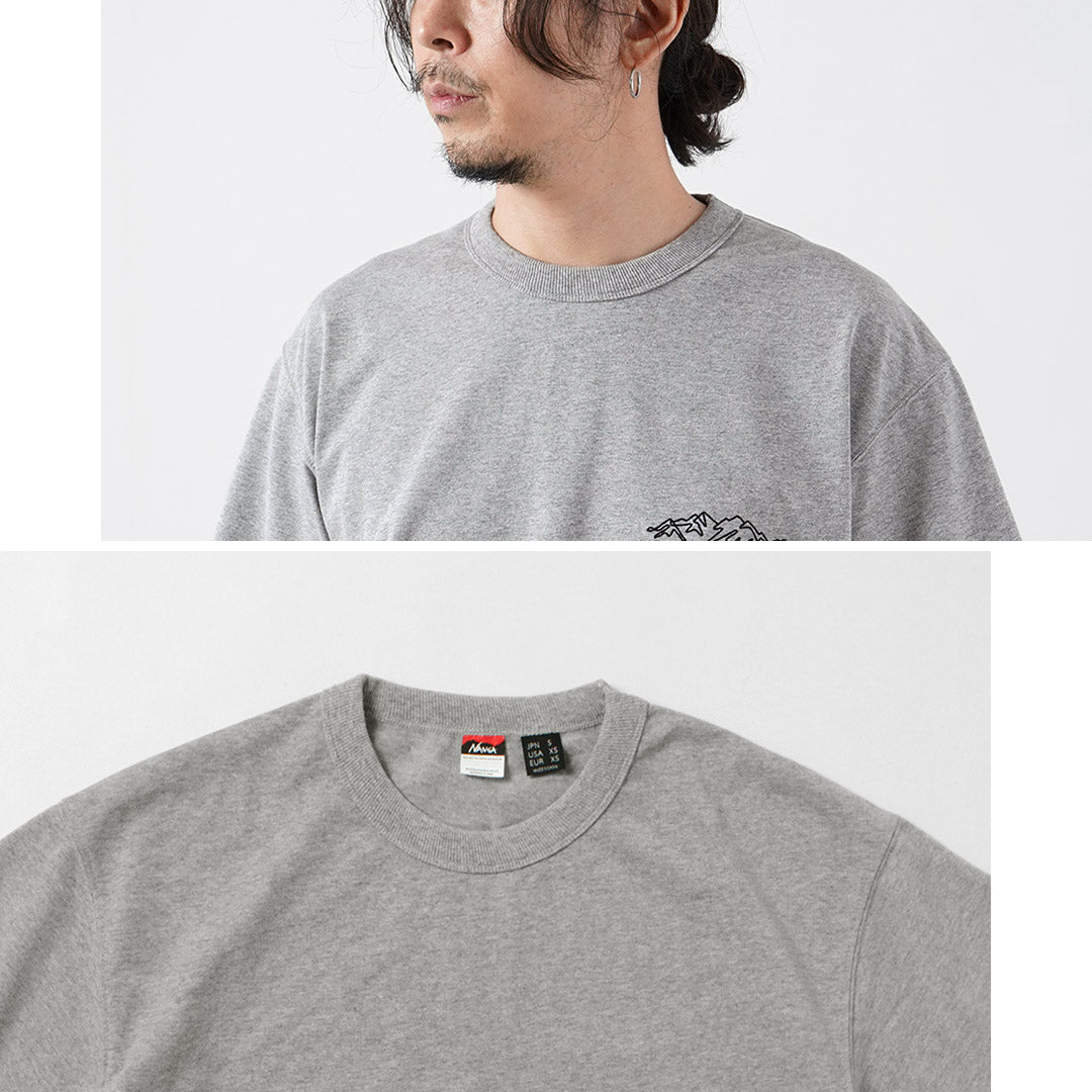 NANGA（ナンガ） エコハイブリッド ラインドローイング Tシャツ