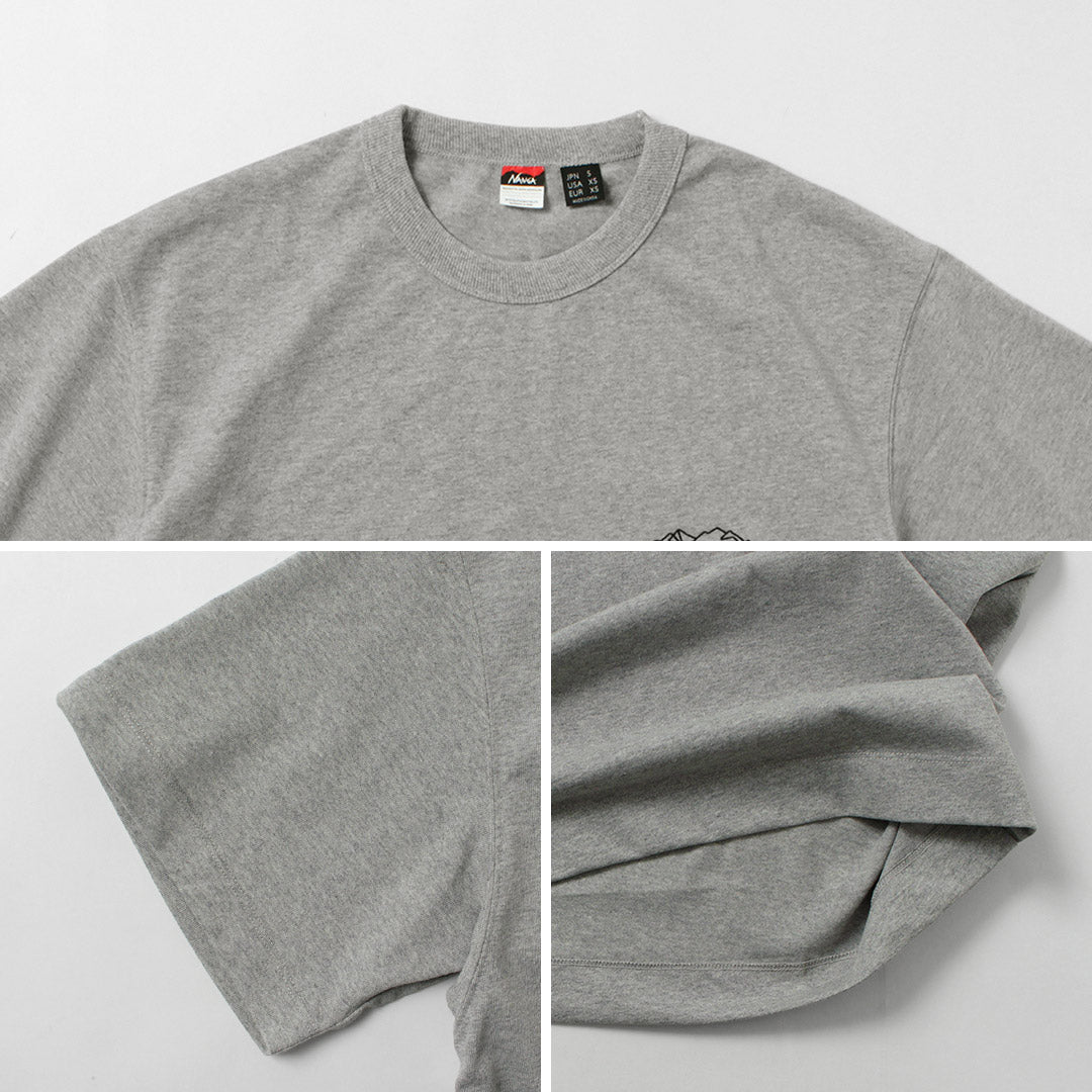 NANGA（ナンガ） エコハイブリッド ラインドローイング Tシャツ