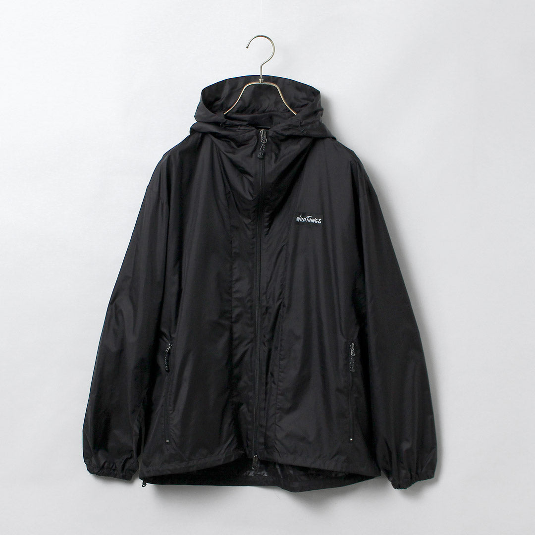 WINDANDSEA × WILDTHINGS ナイロンReadyパーカー 黒色 WILDTHINGS（ワイルドシングス） パッカブル ウインド パーカー