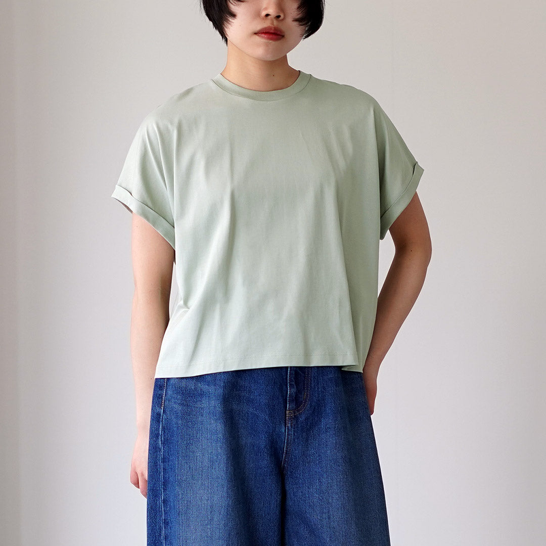 HANDVAERK（ハンドバーク） 60/2クルーネック ワイドTシャツ