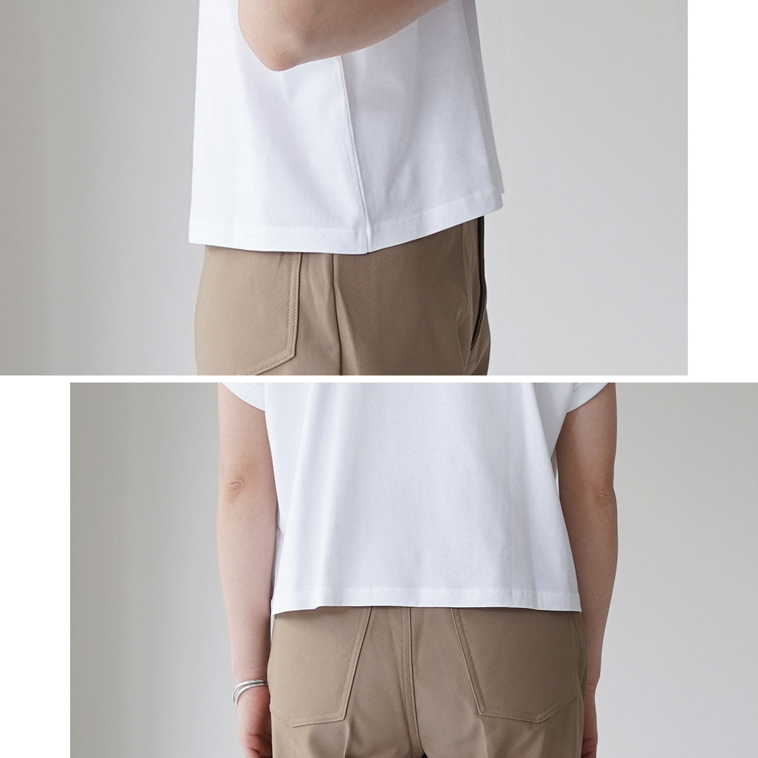 HANDVAERK（ハンドバーク） 60/2クルーネック ワイドTシャツ