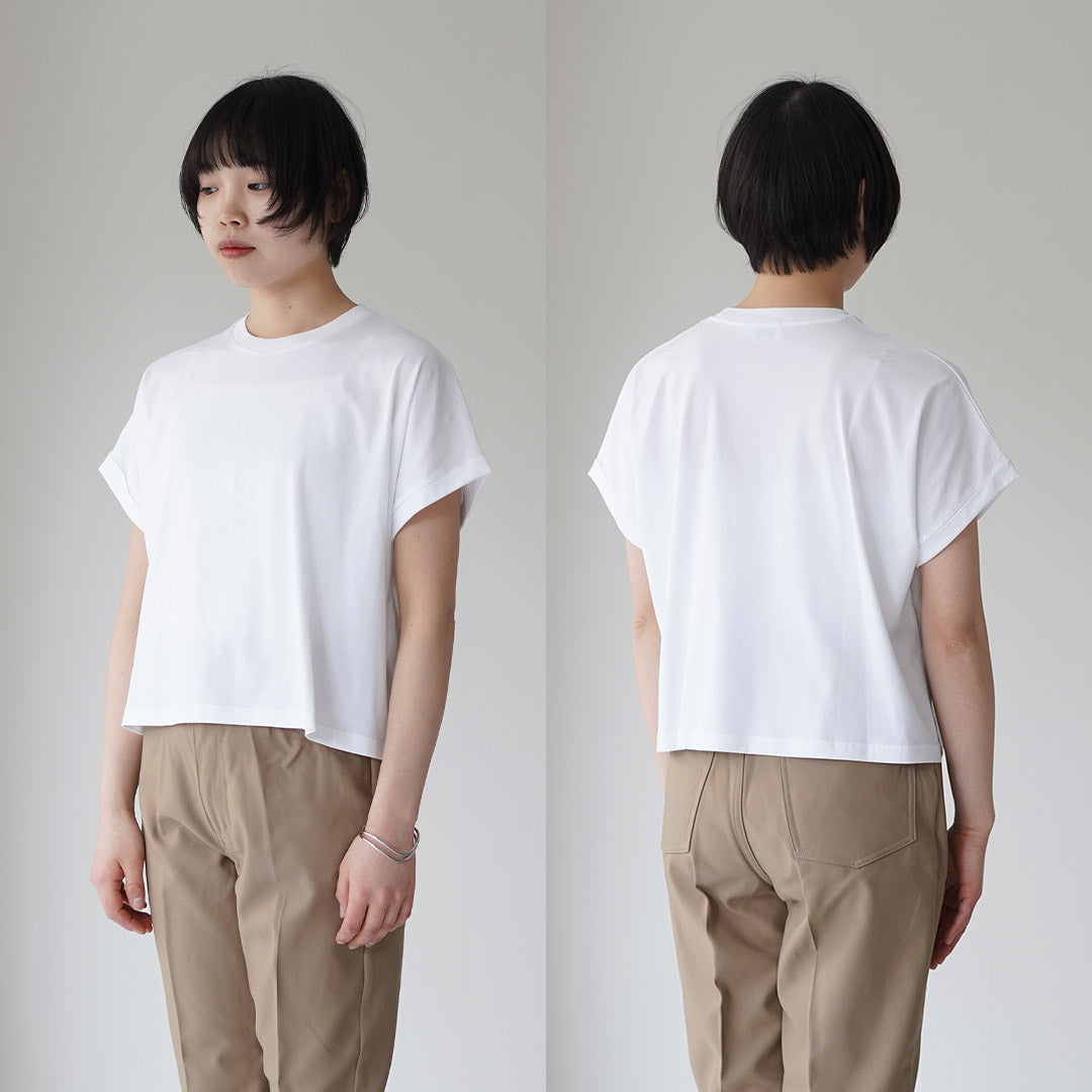 HANDVAERK（ハンドバーク） 60/2クルーネック ワイドTシャツ