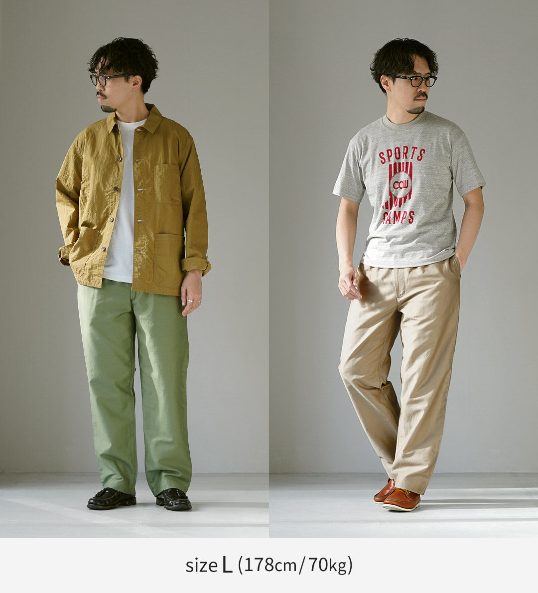 25ss FOBファクトリー リネン ストレッチ イージー パンツ ベージュ L FOB FACTORY（FOBファクトリー） 別注 コットンリネンモールスキン