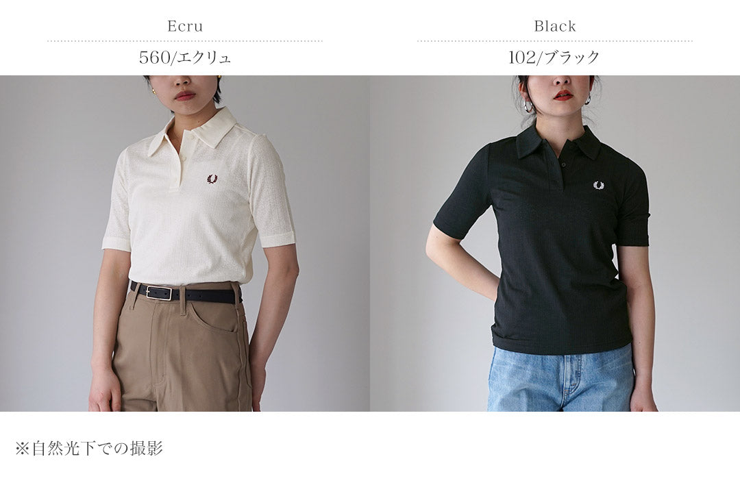 FRED PERRY（フレッドペリー） シアー リブ ポロシャツ / レディース