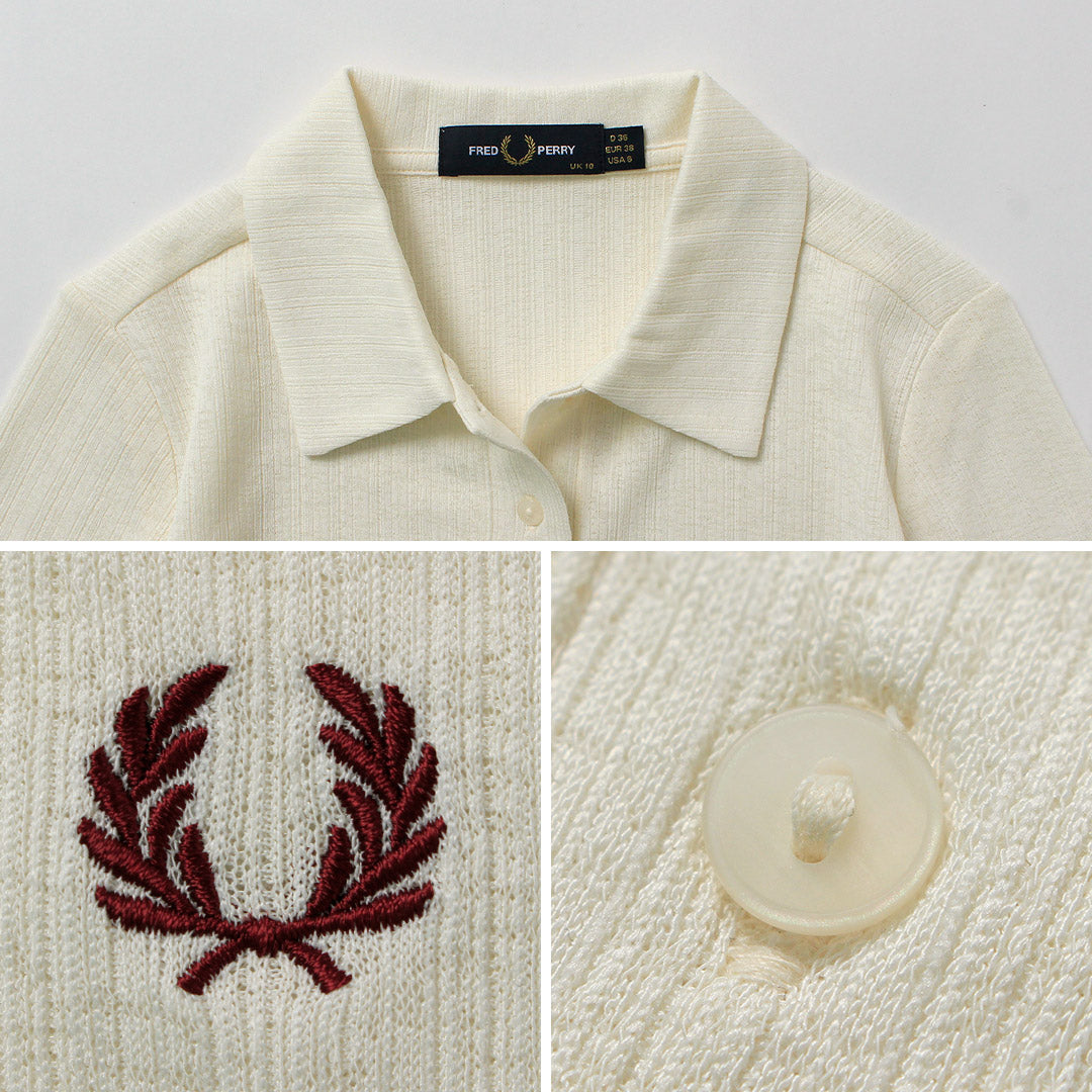 FRED PERRY（フレッドペリー） シアー リブ ポロシャツ / レディース