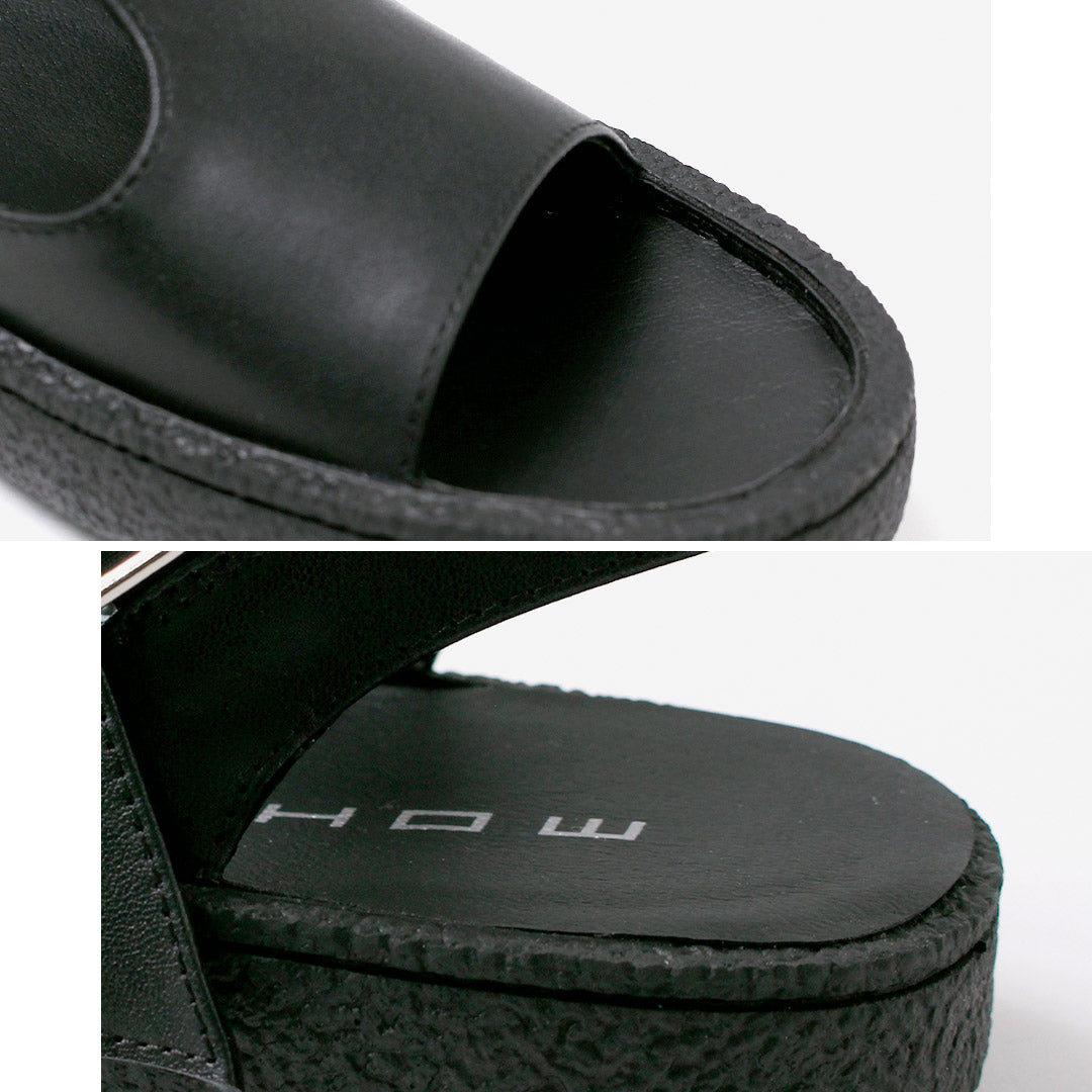 MOHI（モヒ） Tストラップ レザーサンダル / レディース フラット 本革