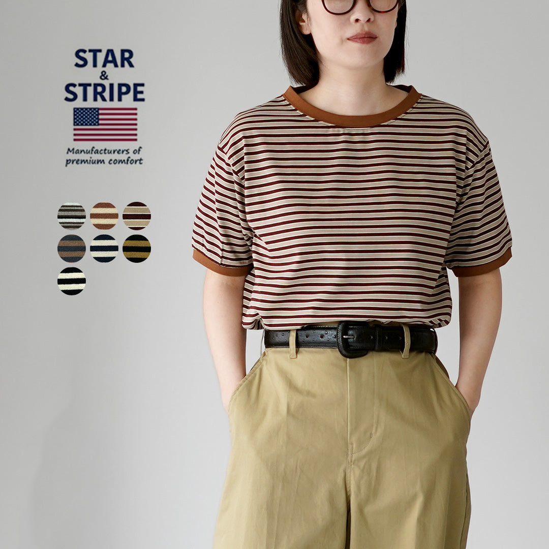 STAR STRIPE（スターストライプ） ボーダー リンガー Tシャツ