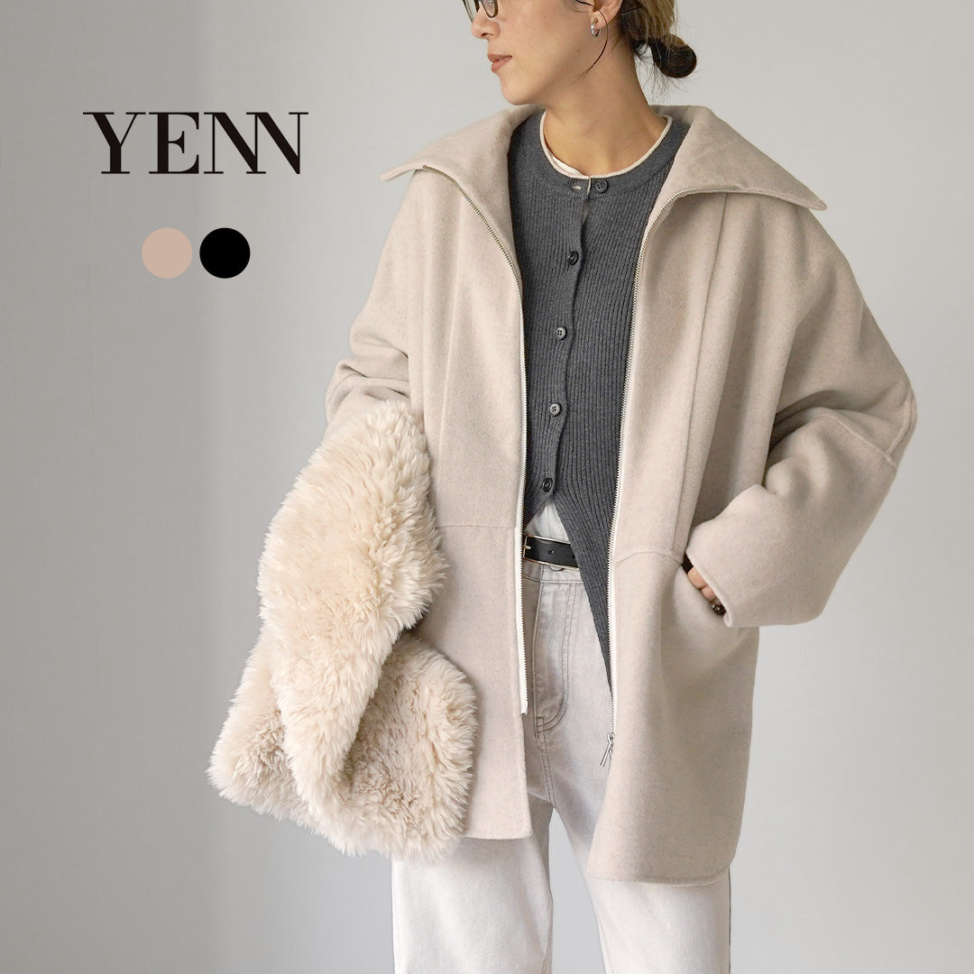 YENN（イェン） ジップカラー ミッドコート / アウター 羽織り ミドル
