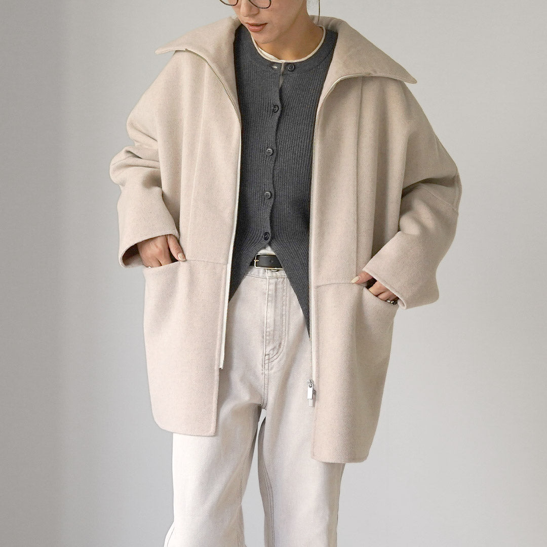 YENN（イェン） ジップカラー ミッドコート