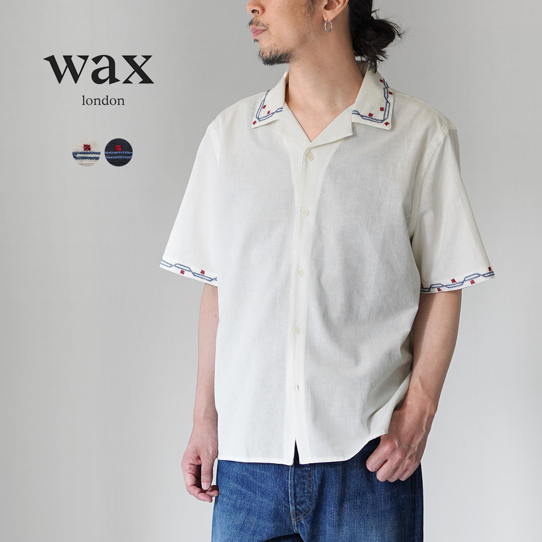 WAX LONDON（ワックスロンドン） ディドコット ショートスリーブシャツ 刺繍