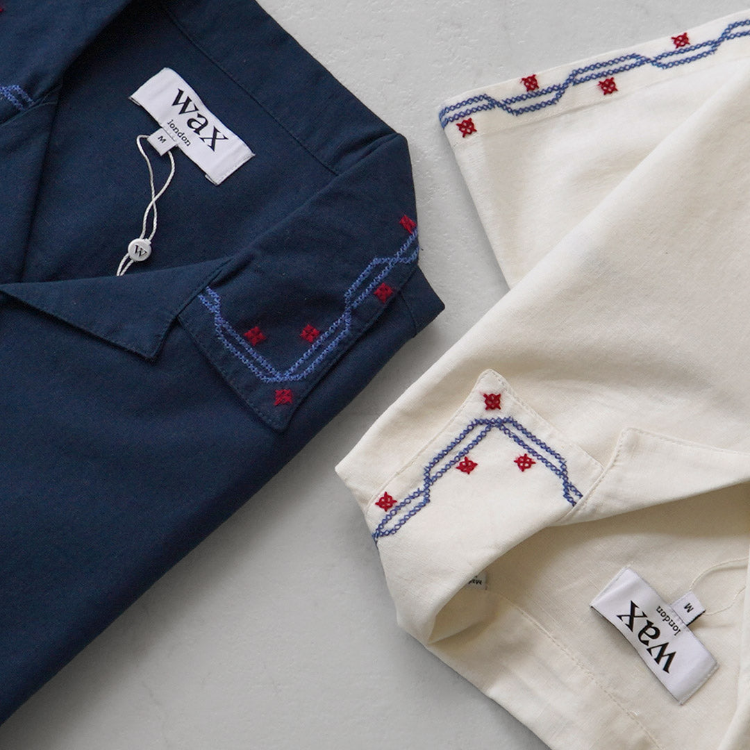 WAX LONDON（ワックスロンドン） ディドコット ショートスリーブシャツ 刺繍