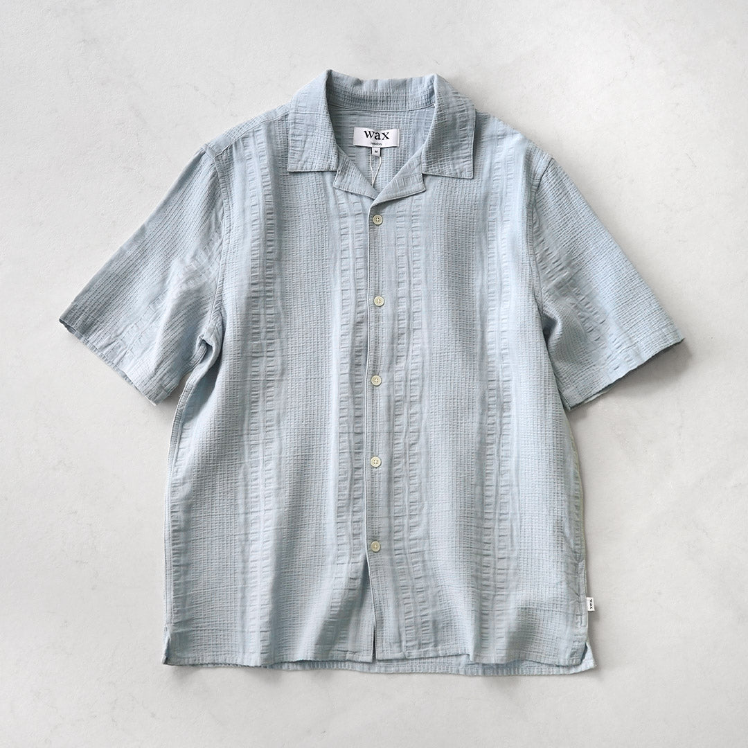 WAX LONDON（ワックスロンドン） ディドコット ショートスリーブシャツ ダブルウェーブ グリッド