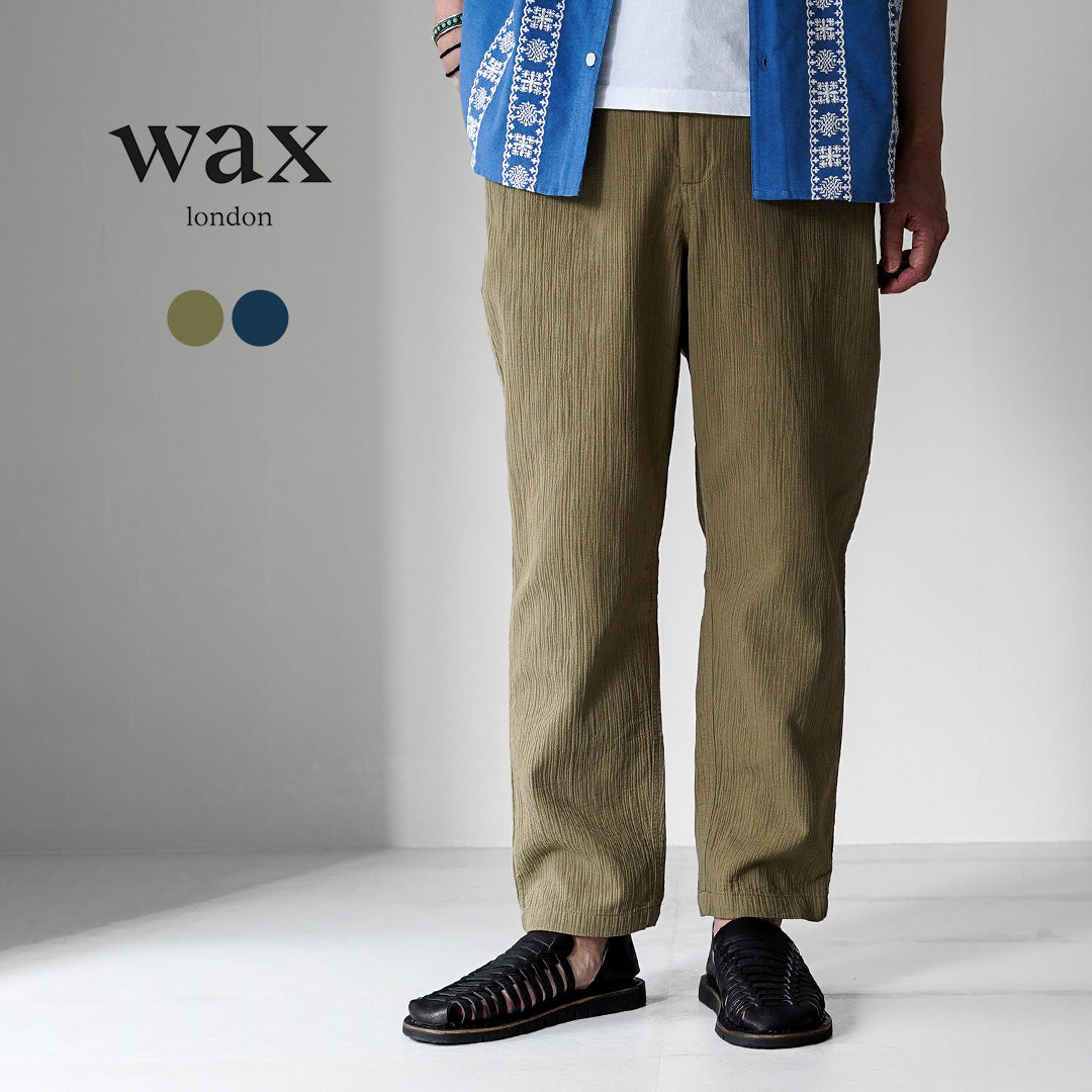 WAX LONDON（ワックスロンドン） カートトラウザー コットンリネン クリンクル イージーパンツ