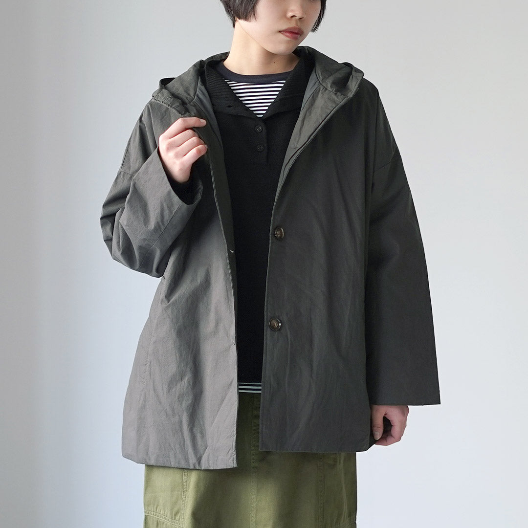 MAO MADE（マオメイド） コットンクロス Aライン フードコート