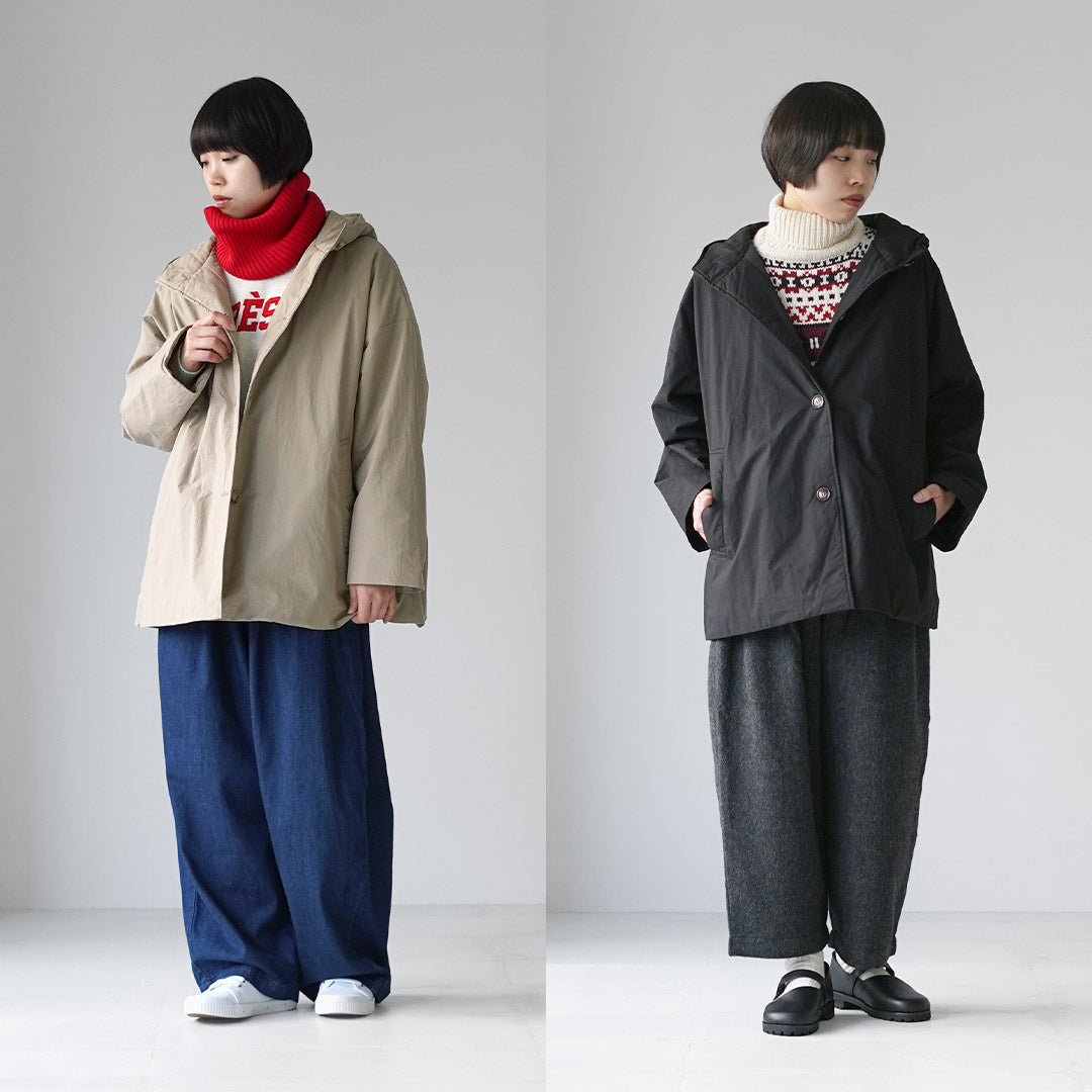 MAO MADE（マオメイド） コットンクロス Aライン フードコート