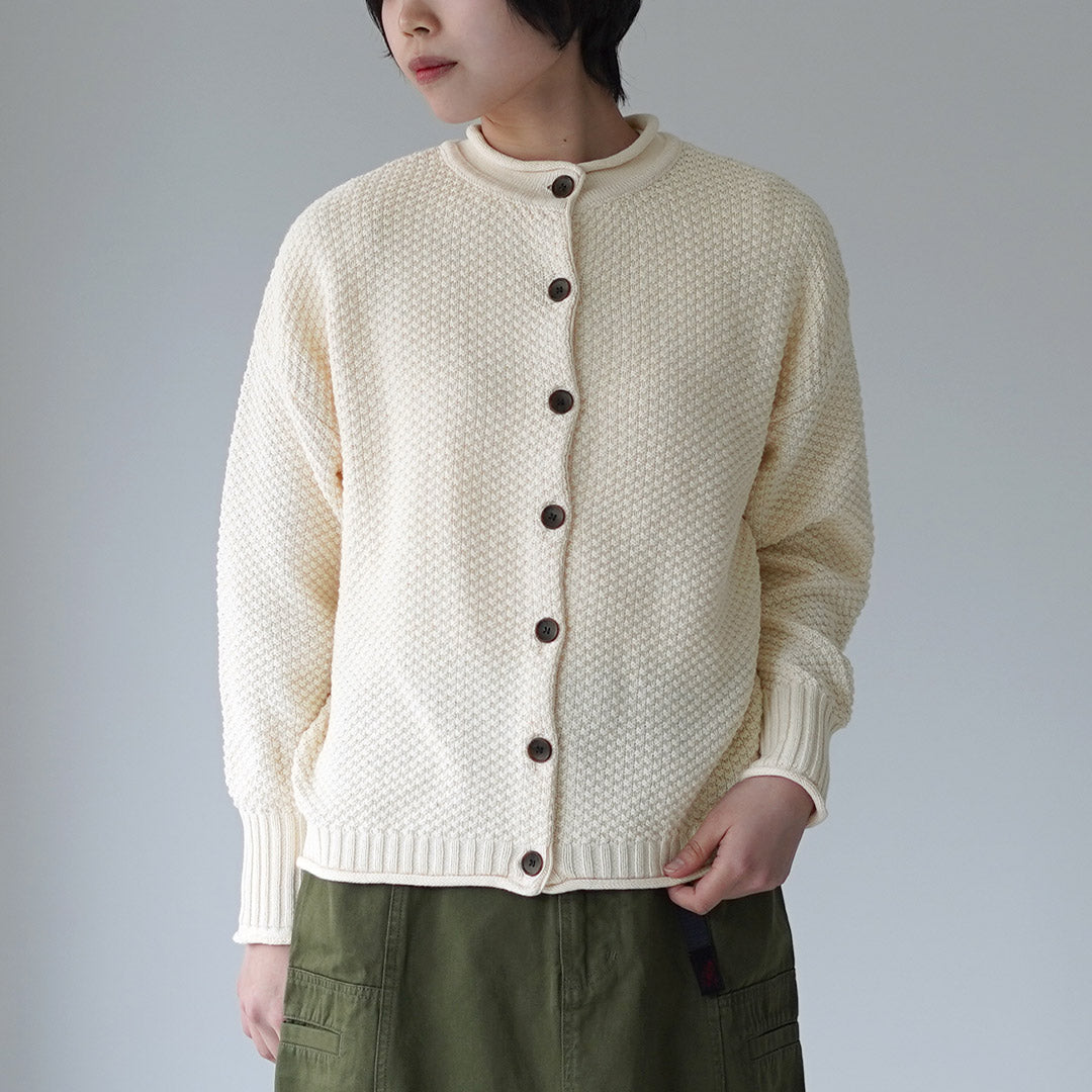 MAO MADE（マオメイド） やわらかコットン 2WAY 鹿子編み ニット