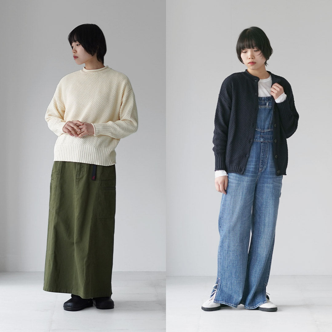 maku textiles 刺子手織 シルクコットン ボレロ カーディガン maku