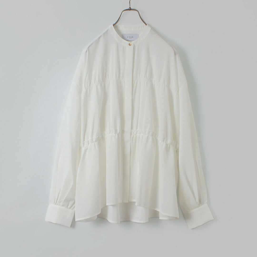 CYAN TOKYO（シアン トーキョー） シャーリング ティアードブラウス
