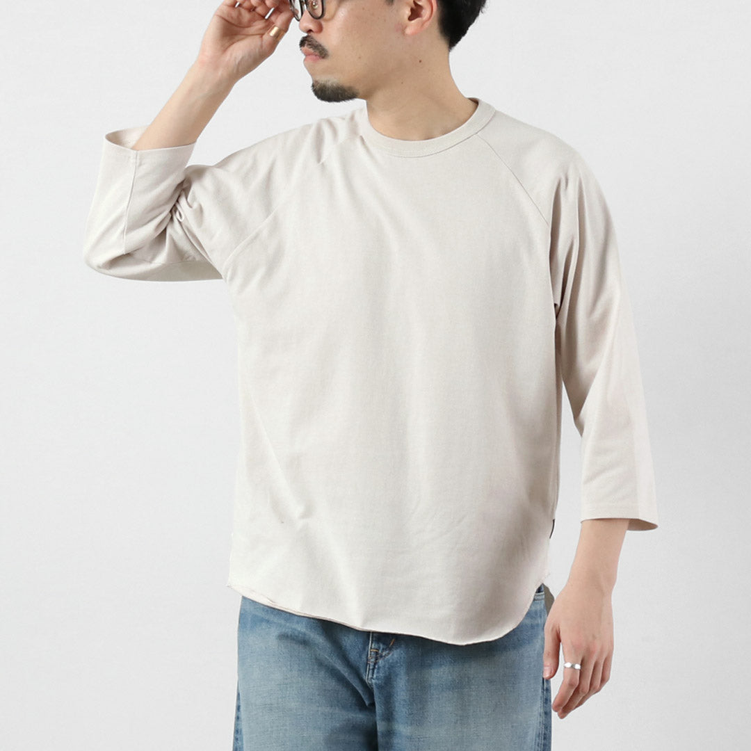 HEALTHKNIT（ヘルスニット）×RAG 別注 7分袖 ラグランスリーブ クルー