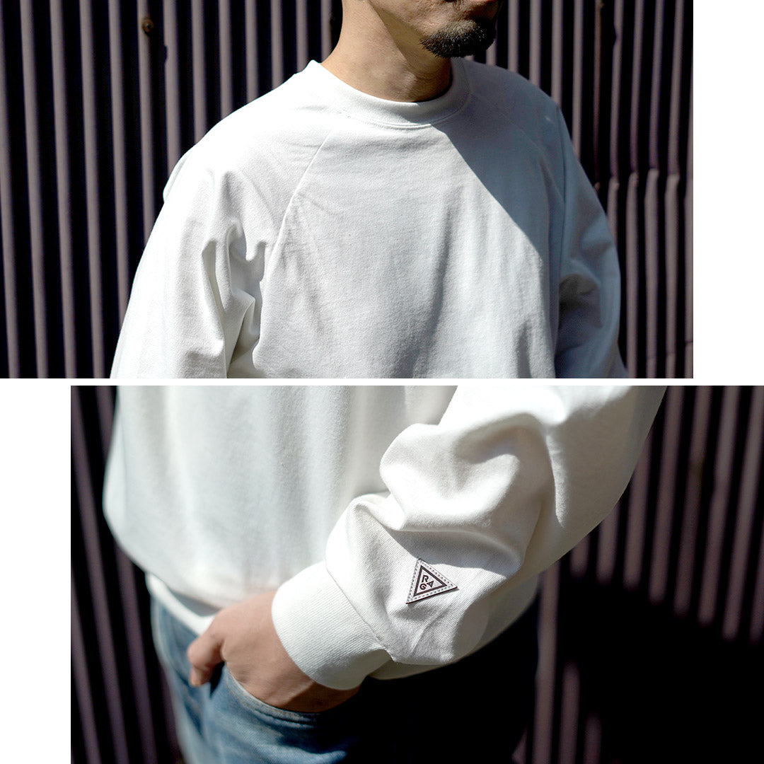 HEALTHKNIT（ヘルスニット） ×RAG 別注 ヘルスニット×ラグ 長袖クルーネック スウェッティー オープンエンド ドライジャージ 抗菌・防臭加工