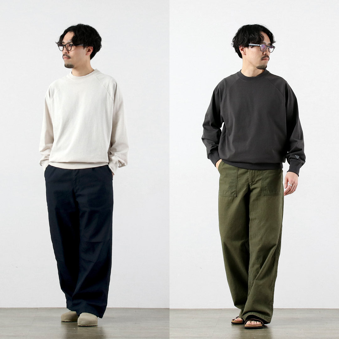 HEALTHKNIT（ヘルスニット） ×RAG 別注 ヘルスニット×ラグ 長袖クルーネック スウェッティー オープンエンド ドライジャージ 抗菌・防臭加工