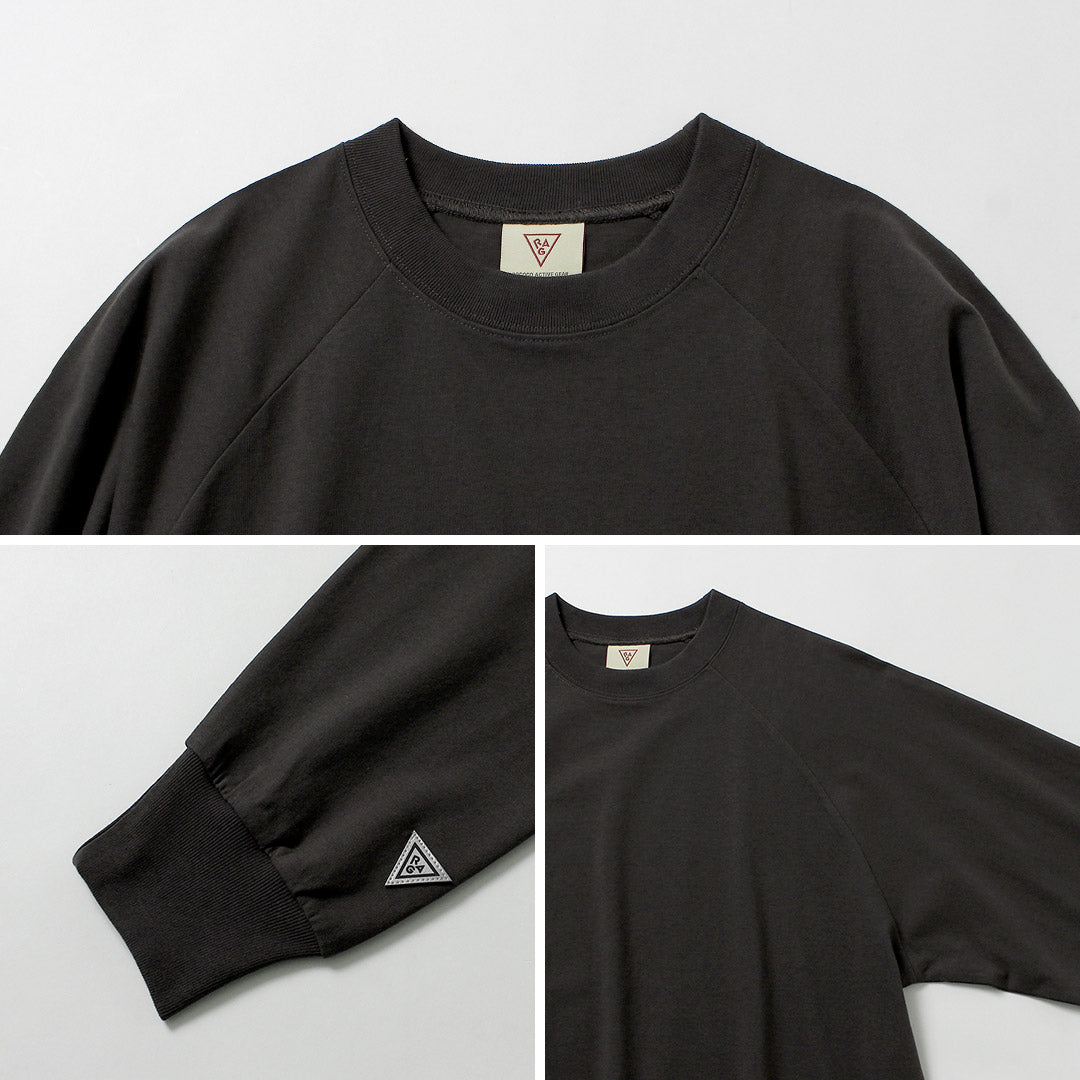 HEALTHKNIT（ヘルスニット） ×RAG 別注 ヘルスニット×ラグ 長袖クルーネック スウェッティー オープンエンド ドライジャージ 抗菌・防臭加工
