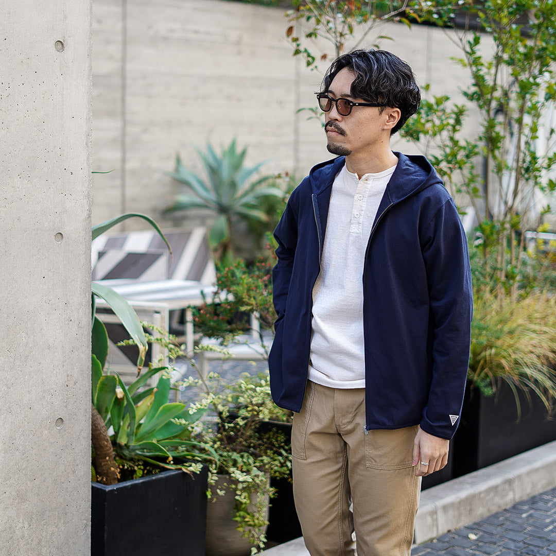 HEALTHKNIT（ヘルスニット） ×RAG 別注 ヘルスニット×ラグ S/S Teeジップパーカー オープンエンド ドライジャージ 抗菌・防臭加工