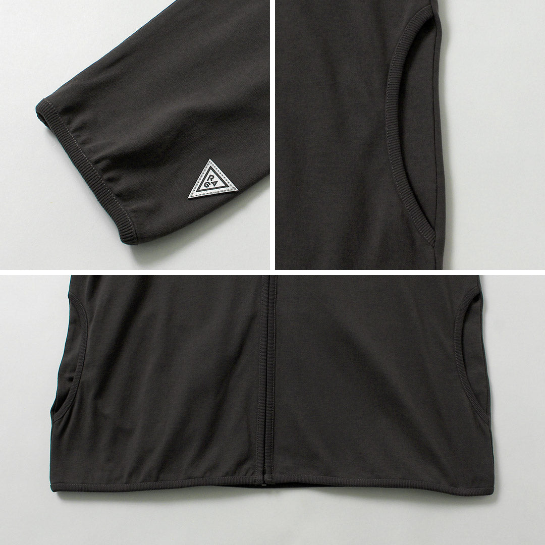 HEALTHKNIT（ヘルスニット） ×RAG 別注 ヘルスニット×ラグ S/S Teeジップパーカー オープンエンド ドライジャージ 抗菌・防臭加工