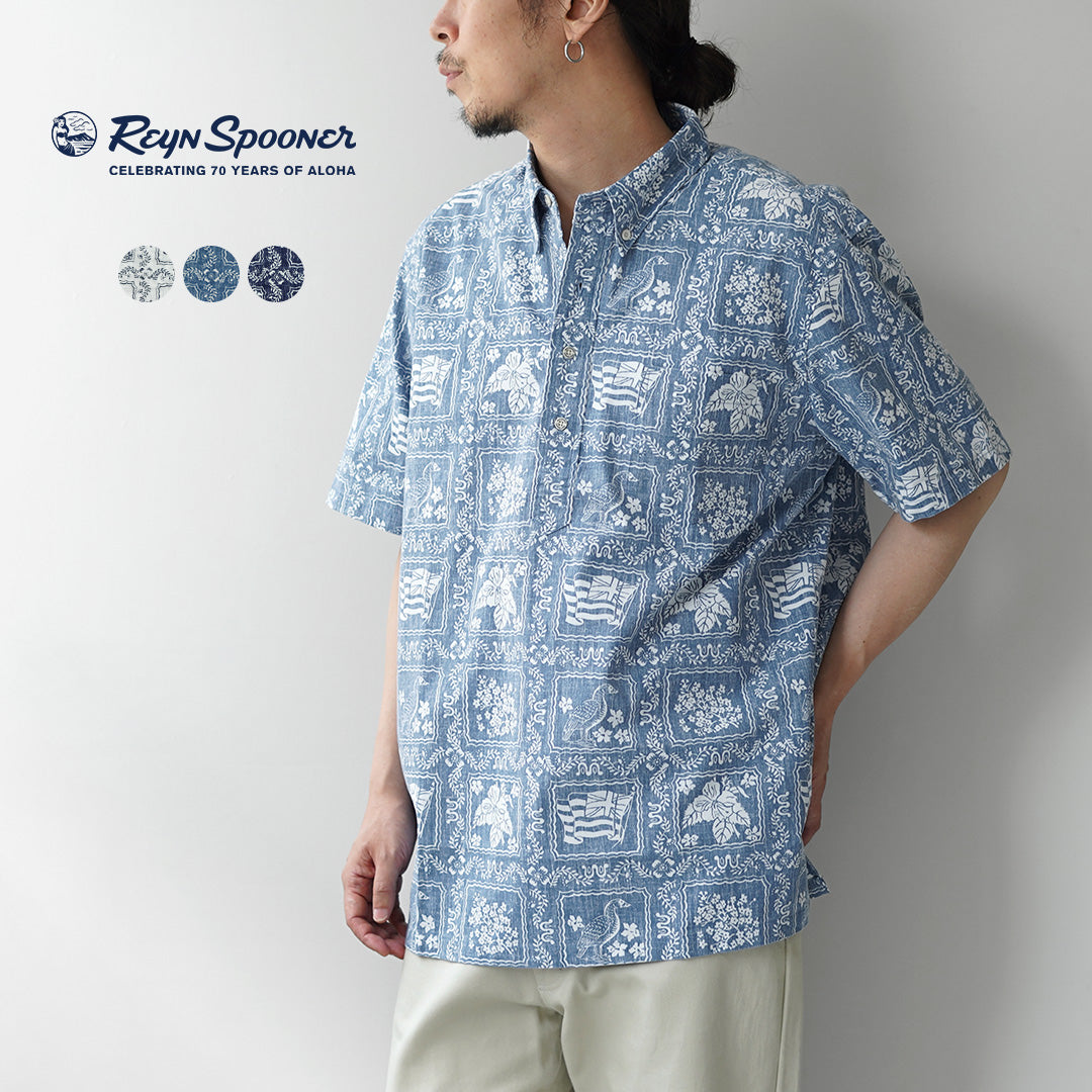 REYN SPOONER（レインスプーナー） ラハイナ セーラー プルオーバーシャツ アロハシャツ